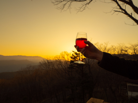 幽玄な夕焼けに乾杯❣